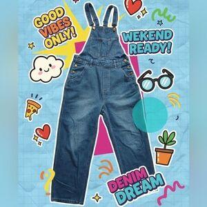 ROMWE Blue Denim Overalls